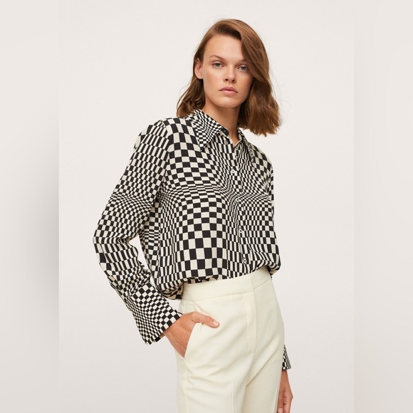 Mango Mng STRAIGHT TROUSERS WITH OPENINGS Ecru Women’s Size US2 EU34 UK6  5960 - Picture 4 of 9